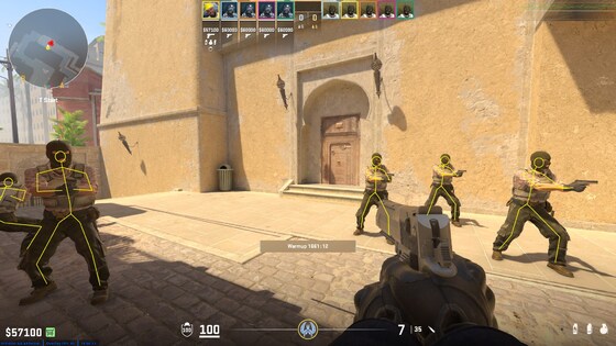 In-game screenshot showcasing the improved visibility check after the update.